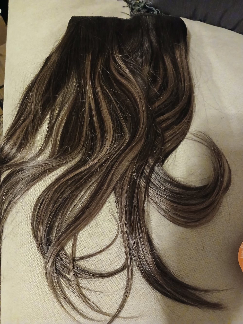 Halo Hair Extensions - Natural Dark Brown with Subtle Highlights